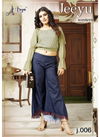 Pista Green Jeeyu Western Georgette Two Piece Top And Pant Designer Collection 006